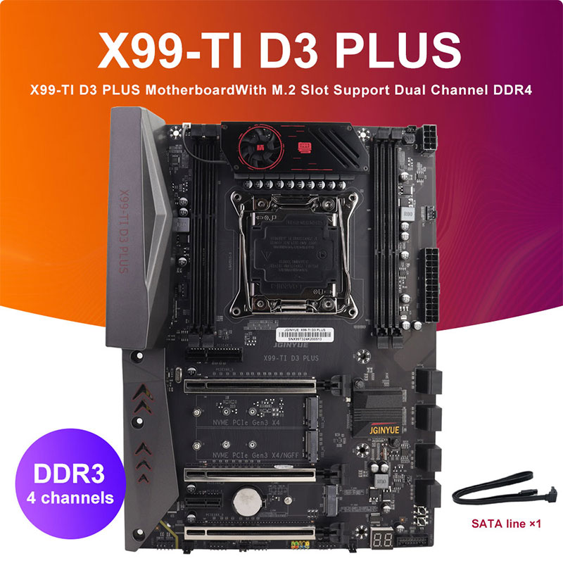 JGINYUE X99-TI D3 PLUS เมนบอร์ - E5 2696 V3 บทวิจารณ์และราคา