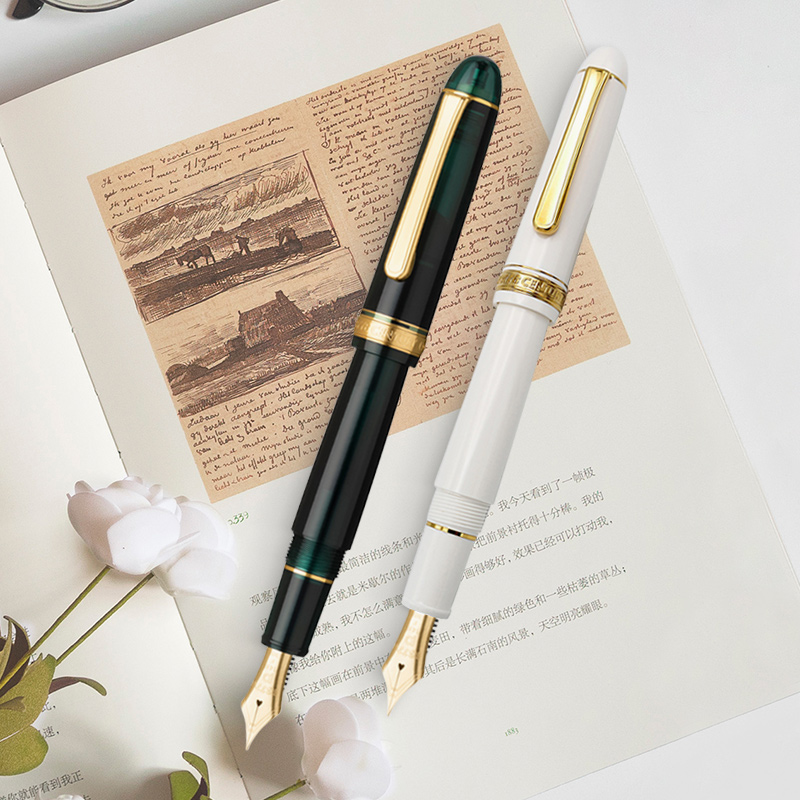 ปากกาหมึกซึมทองคำขาวดั้งเดิม # - Gold 6138 บทวิจารณ์และราคา